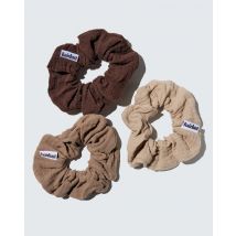 Cotton Scrunchies, Medium, 3-Pack, Café