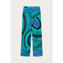 Pucci - Iride Print Pants - Size: 42 - Emerald - In Cotton
