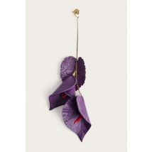 Pucci - Leather Flowers Earring - Nero & viola