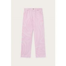 Pucci - Marmo Print Wide Leg Denim - Size: 44 - Pink - In Denim