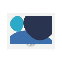Pebble Stack No 4 (Blue Abstract Wall Art) - Unframed