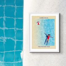Splash Come On In (Contemporary Wall Art) - Framed