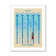 Splash Dive In (Contemporary Wall Art) - Framed