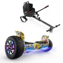 8.5" H8Max/H8 Off Road Hoverboard with Bluetooth Music and LED Lights - Self Balancing System