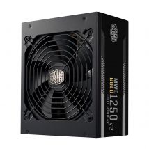 Cooler Master MWE Gold 1250 V2 ATX 3.0 1250W PSU, 140mm Silent Fan with Smart Thermal Controlling Feature, 80 PLUS Gold, Fully Modular, UK Plug, Flat Black Cables, ATX 3.0 Ready with PCI-E 5.0 12VHPWR Connector