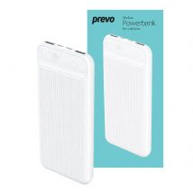 Prevo SP3012 Power bank, 10000mAh Portable Fast Charging for Smart Phones, Tablets and Other Devices - White