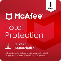 McAfee Total Protection Antivirus security 1 license(s) 1 year(s)