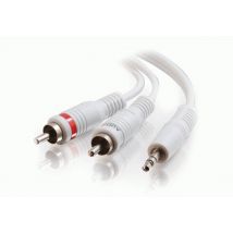 C2G 5m 3.5mm Male to 2 RCA-Type Male Audio Y-Cable - iPod audio cable 2 x RCA White