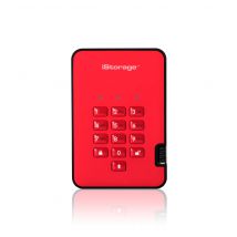 iStorage diskAshur² HDD 1TB Red | Secure Portable Hard Drive |AES-XTS 256-bit Hardware Encryption | PIN protected | OS & Platform Independent | TAA Compliant|Brute force hack defence | Dust/Water Resistant