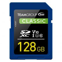 Team TSDXC128GIV1001 Classic Flash Memory Card, 128GB, SDHC, UHS U1