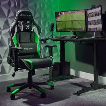 X Rocker | Agility Jr Esport Gaming Chair with Comfort Adjustability for Junior Gamers - Black/Green