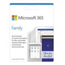 Microsoft Office 365 Family, 6 Users - 5 Devices Each (PC, Mac, iOS & Android), 1 Year Subscription