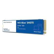 WD Blue SN570 (WDS500G3B0C) 500GB NVMe M.2 Interface, PCIe x3 x4, 2280 Length, Read 3500MB/s, Write 2300MB/s, 5 Year Warranty