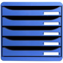 Exacompta Multiform A4 Plus Big Box 5-Drawer Set Ice Blue