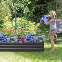 Outdoor Rectangular Metal Raised Garden Bed