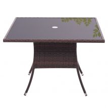 Round/Square Outdoor Table with Parasol Hole
