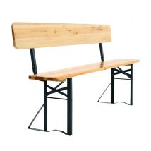 167CM Wide Wooden Outdoor Bench with Backrest