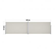 Retractable Double Side Awning - White