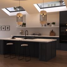 Glyph-Iron Rattan Pendant Light Cylindrical Shape Suitable for Kitchen Island & Bedroom