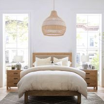 Handwoven Rattan Pendant Light – Boho Hanging Ceiling Light for Kitchen, Bedroom & Living Room