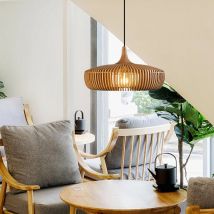 Handcrafted Wood Pendant Light for Kitchen Island and Living Room