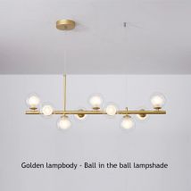Modern Creative Multi-Bulb Horizontal Pendant Popular Island Light Fixture