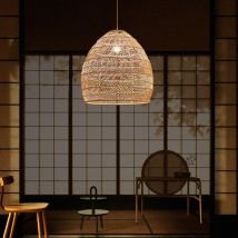 Rattan Art Pendant Light Hanging Decor Rustic Style(Version B)