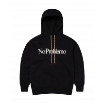 Felpa con big logo e cappuccio nero