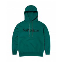 Felpa con big logo e cappuccio verde