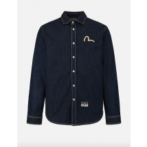 Camicia denim stampa Hakutaku