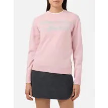 Maglione New Queen in misto cashmere rosa con jacquard lurex Vacanze di Natale | VACANZE DI NATALE SPECIAL EDITION