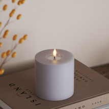 LED-Blockkerzen Ø 10 x 10 cm Mist Blue