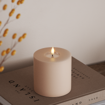 LED-Blockkerzen Ø 10 x 10 cm, Rosa