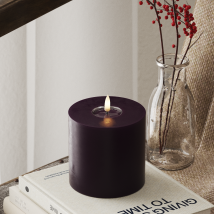 LED Bougie pilier Ø 10 x 10 cm Violet foncé