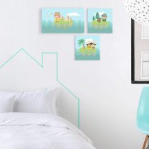 World map Lienzo 27x54 cm