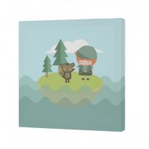 World map Lienzo 27x27 cm