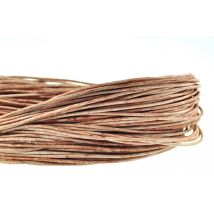 esnado Lederschnur 2mm in Mesh Elfenbein – Echtes Rindsleder