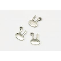 Anhänger Hasenkopf, 13 x 10 mm, 10 Stück