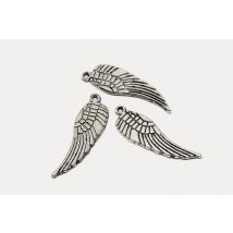 Anhänger Engel Flügel, 31 x 9 mm, silberfarben, 5 Stück