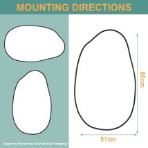 Irregular Wall Mirror Decor Metal Framed Vanity Mirror