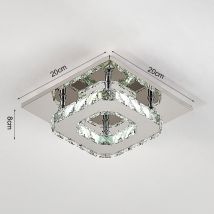 Glamourous Crystal Square LED Ceiling Light