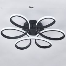 Acrylic Light-Adjustable LED Semi-Flush Mount Ceiling Light