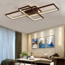 90/110Cm Wide Rectangular LED Semi-Flush Mount Ceiling Light