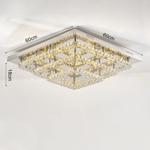 Glamourous Crystal Square LED Ceiling Light