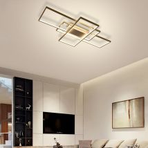White Rectangular LED Semi-Flush Mount Ceiling Light