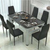 PU Leather Upholstered Highback Dining Chairs Set of 4/6