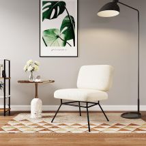 Beige Cashmere Upholstered Accent Chair