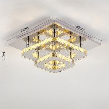 Glamourous Crystal Square LED Ceiling Light