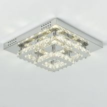 Glamourous Crystal Square LED Ceiling Light