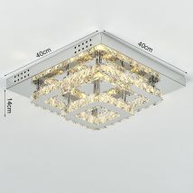 Glamourous Crystal Square LED Ceiling Light